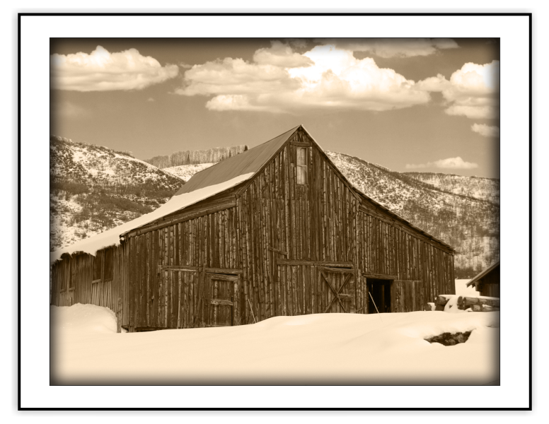 Old Steamboat Barn from the Seasonal - Winter Collection